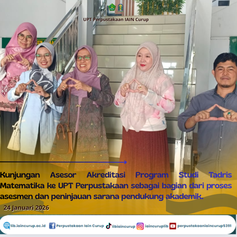 Kunjungan Asesor Akreditasi Program Studi Tadris Matematika ke UPT Perpustakaan sebagai bagian dari proses asesmen dan peninjauan pedukung akademik